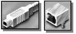 Conector USB tipo B y conector USB tipo B
