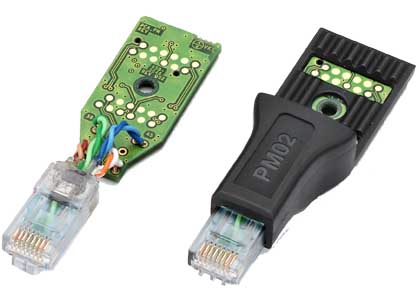 Connector low pressure injection molding