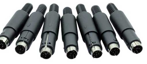 3/180° and 5/180° interface DIN connectors