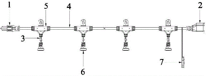 Processing light string connection line