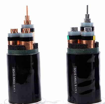 Núcleo de cobre, cable de alimentación de alto voltaje ignífugo con núcleo de aluminio
