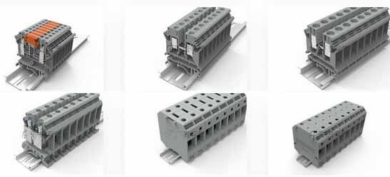 Rail plug-in terminal block