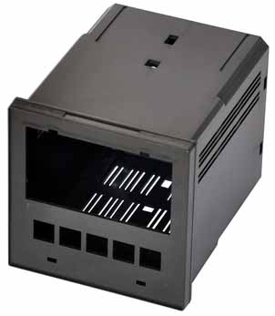 Cabinet-mounted plug-in connector shell