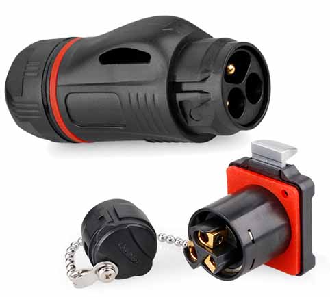 Conector circular y mazo de cables